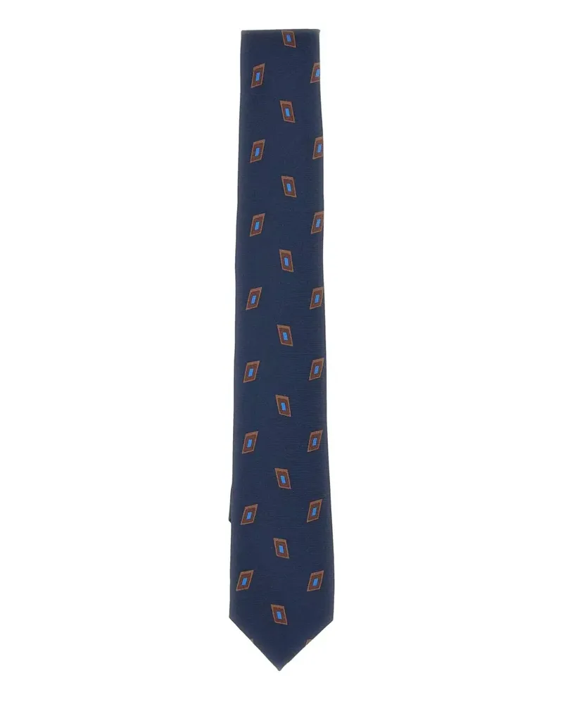 BARBA Krawatte aus Seide - Blau Blau