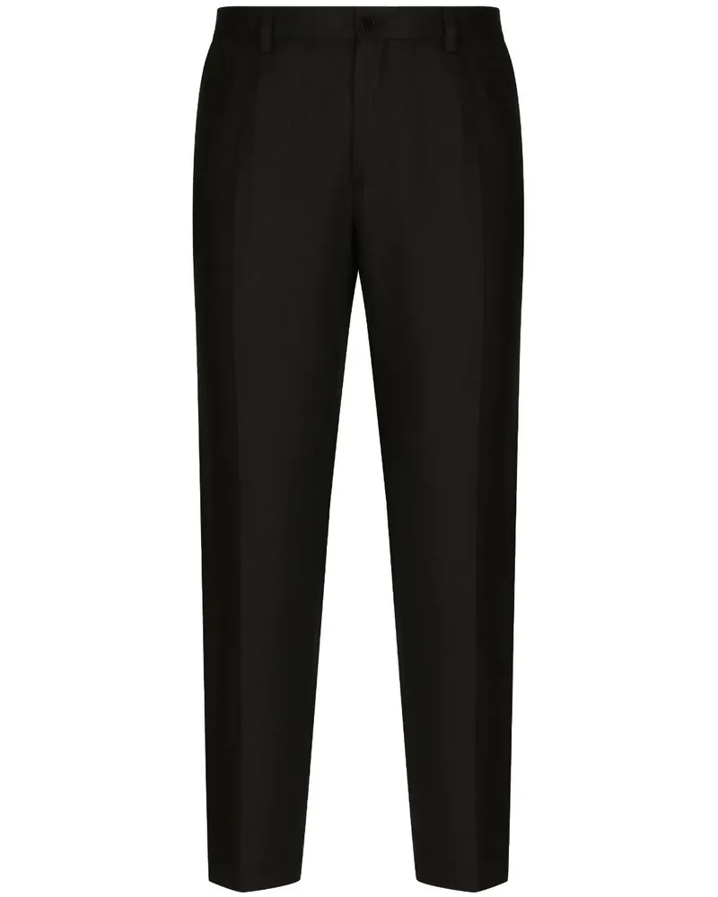Dolce & Gabbana Hose mit Logo-Patch - Schwarz Schwarz