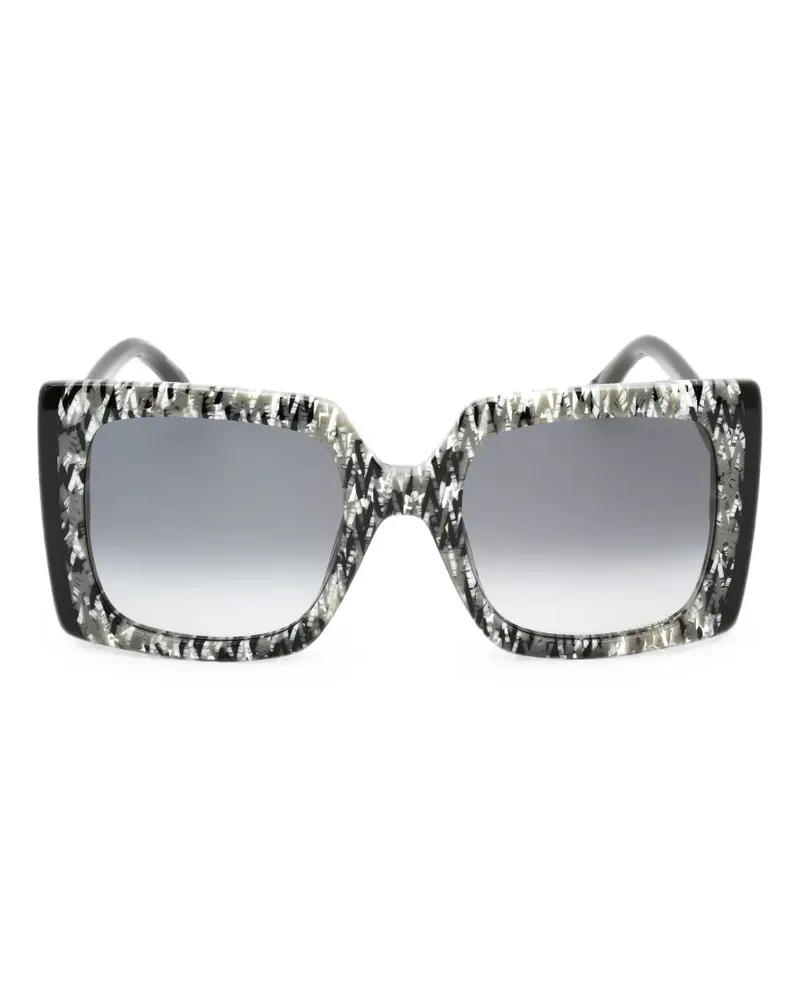 Missoni Eckige Sonnenbrille mit Zickzackmuster - Schwarz Schwarz