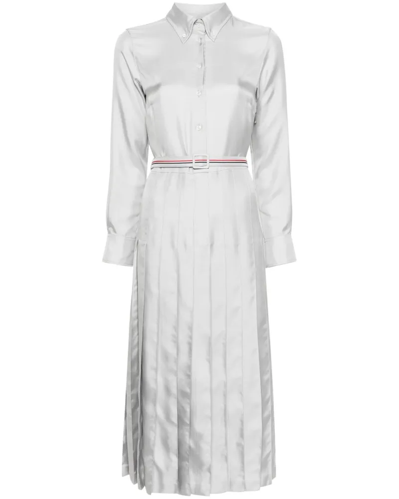 Thom Browne Hemdkleid mit RWB-Streifen - Grau Grau
