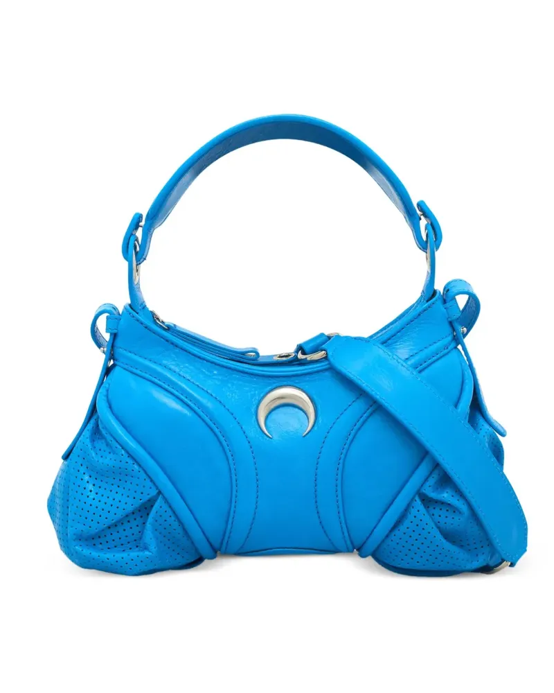 Marine Serre Mini Futura Schultertasche - Blau Blau