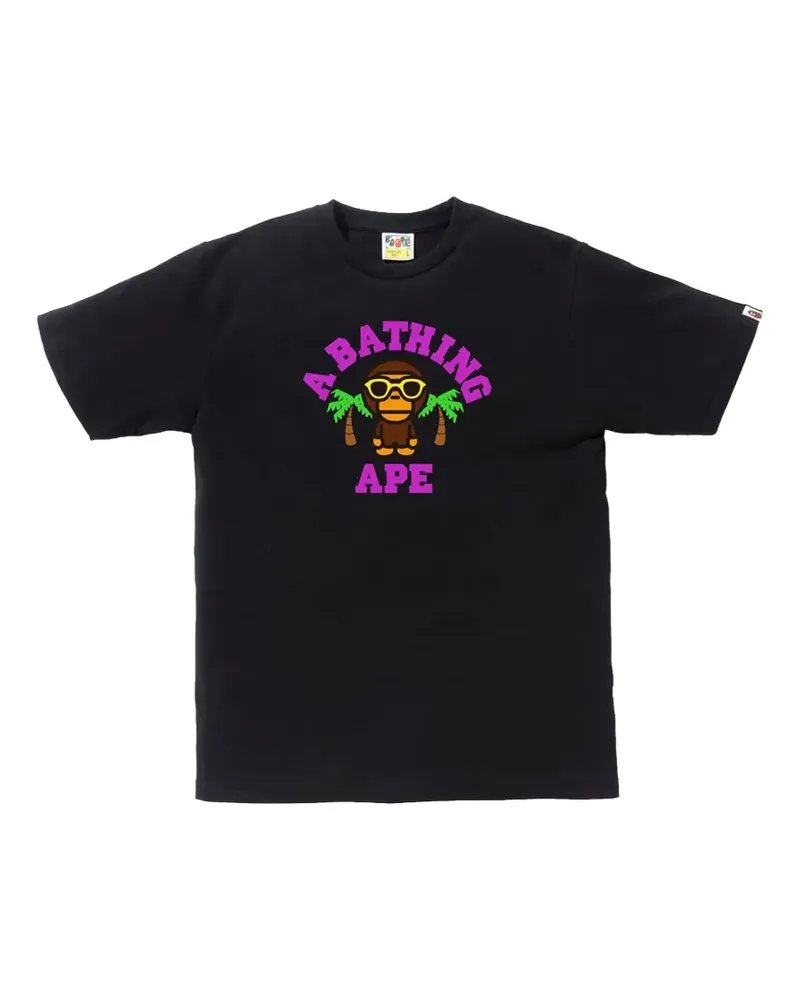 BAPE Milo College Summer T-Shirt - Schwarz Schwarz