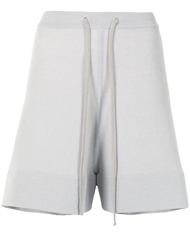 Rick Owens Knielange Strickshorts - Grau Grau
