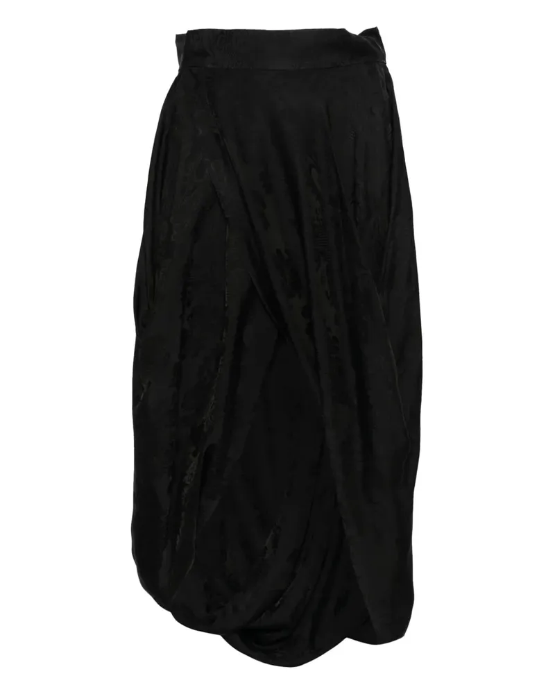 Uma Wang asymmetric skirt - Schwarz Schwarz