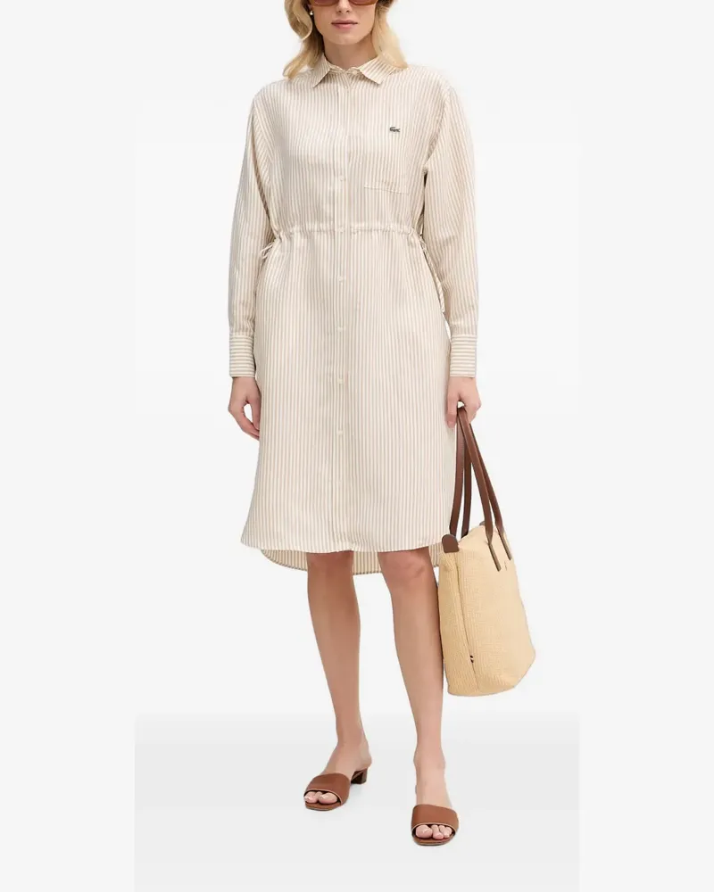 Lacoste Asymmetrisches Kleid mit Streifen - Nude Nude