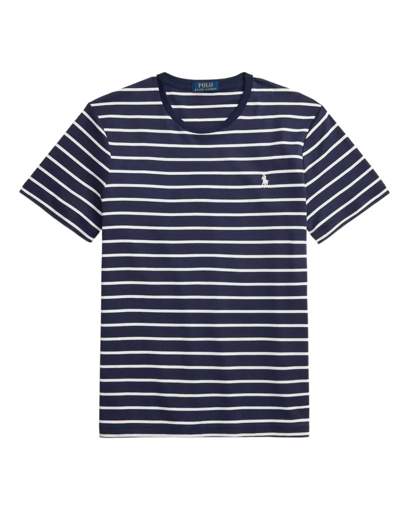 Ralph Lauren Gestreiftes T-Shirt mit Logo - Blau Blau