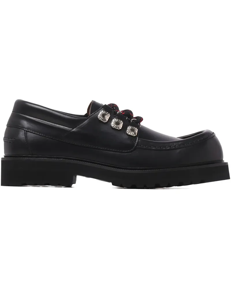 Toga Lederschuhe - Schwarz Schwarz
