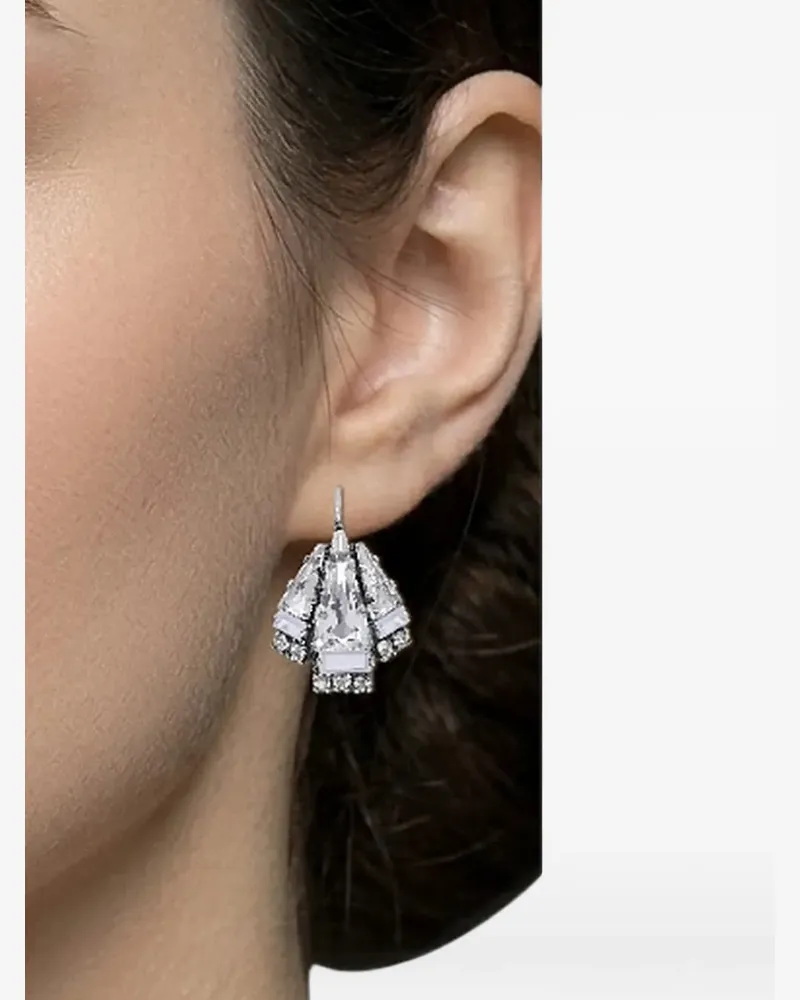 KONPLOTT Spikes and Pearls crystal-drop earrings - Silber Silber
