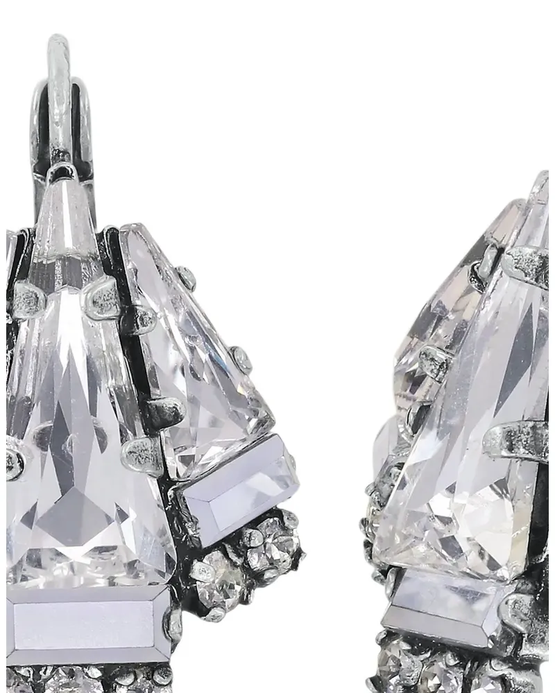 KONPLOTT Spikes and Pearls Hängeohrringe mit Kristallen - Silber Silber