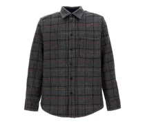 Type Flanellhemd mit aufgesetzter Tasche - Grau