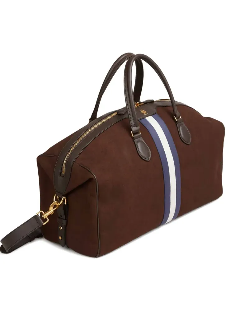 Bally logo-detail striped luggage bag - Braun Braun