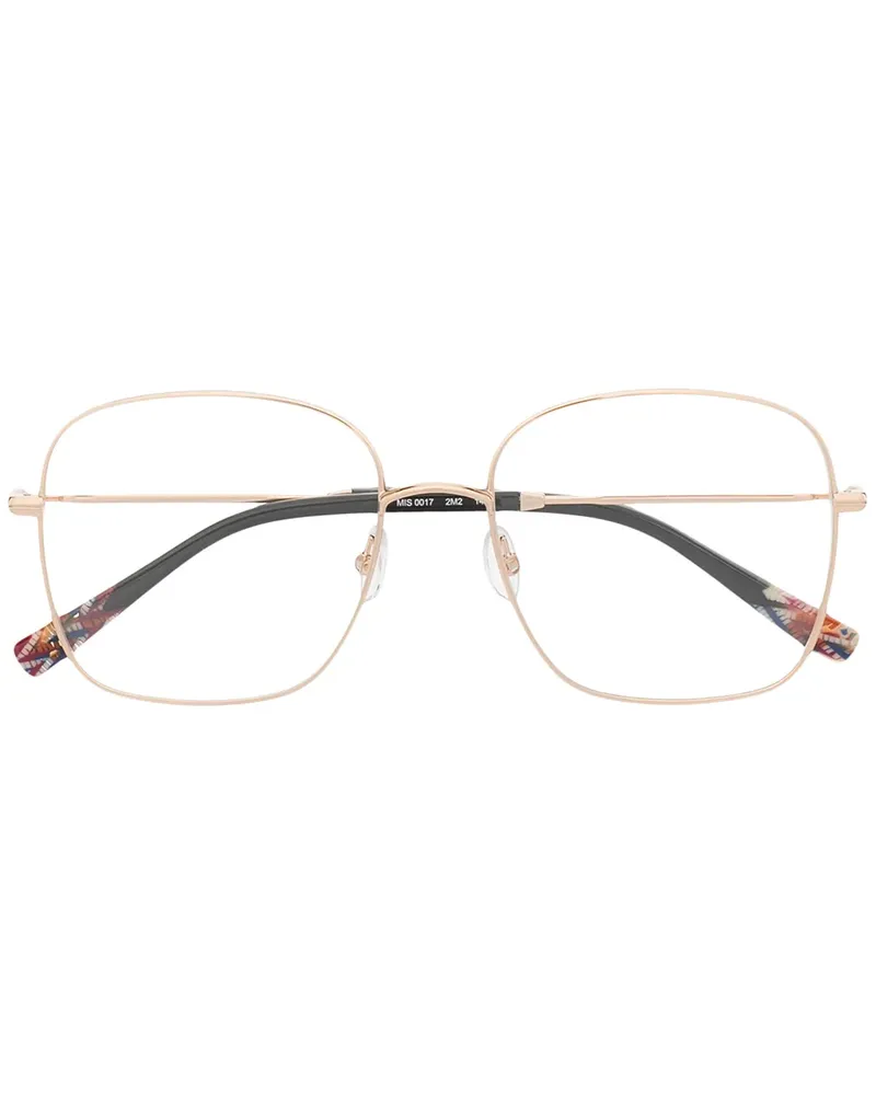 Missoni Eckige Brille im Oversized-Look - Gold Gold