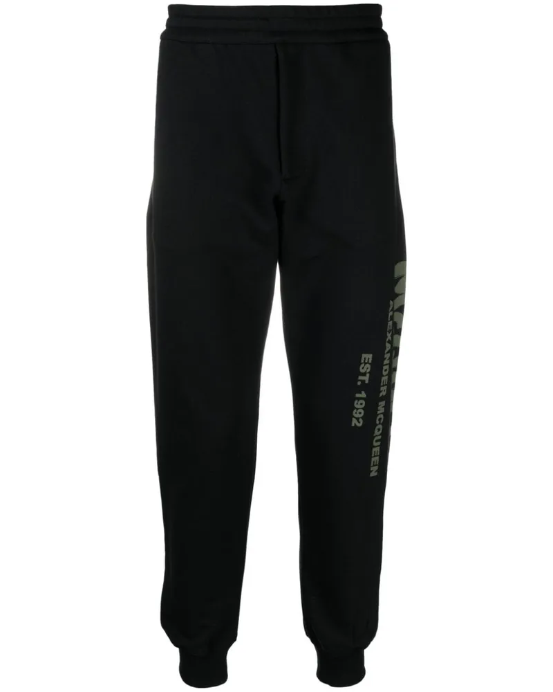 Alexander McQueen Graffiti Jogginghose - Schwarz Schwarz