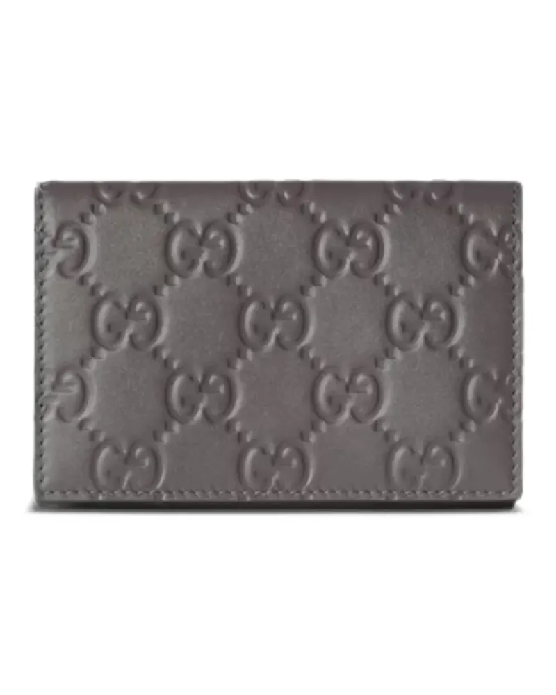 Gucci GG emblem embossed wallet - Grau Grau