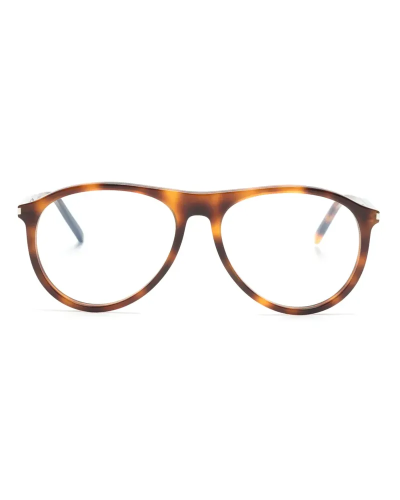 Saint Laurent Pilotenbrille in Schildpattoptik - Braun Braun