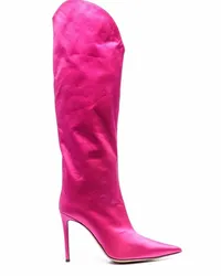 Alexandre Vauthier Alex Satin Stiefel Rosa