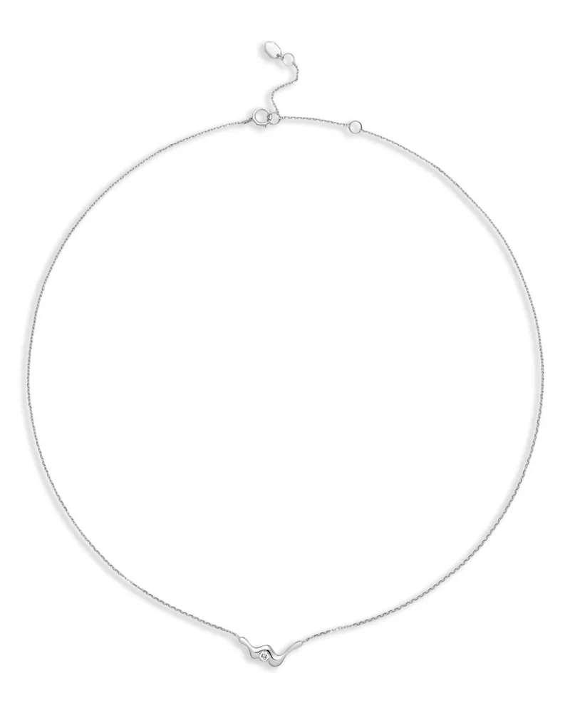 Maria Black 14kt Baxter Weißgoldhalskette mit Diamanten - Silber Silber