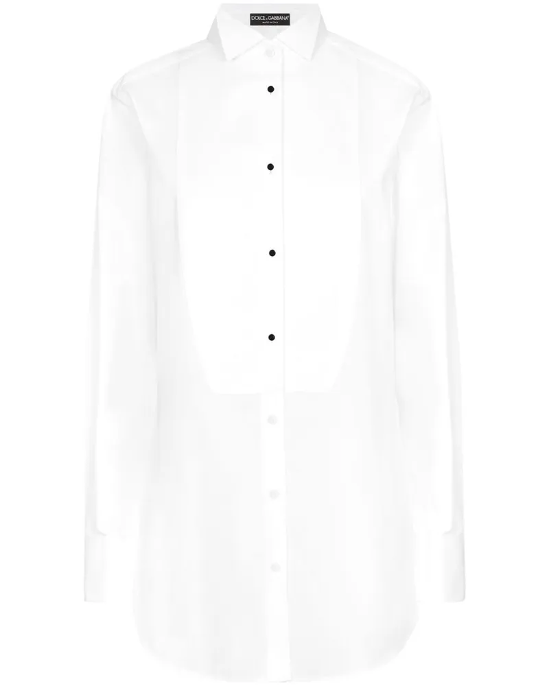 Dolce & Gabbana Langarmshirt mit Knöpfen - Weiß Weiß
