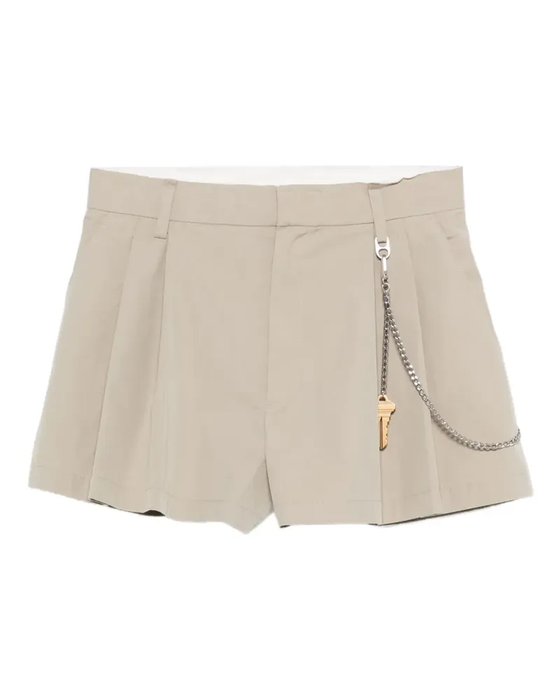 Alexander Wang Plissierte Shorts mit Kettendetail - Grün Grün
