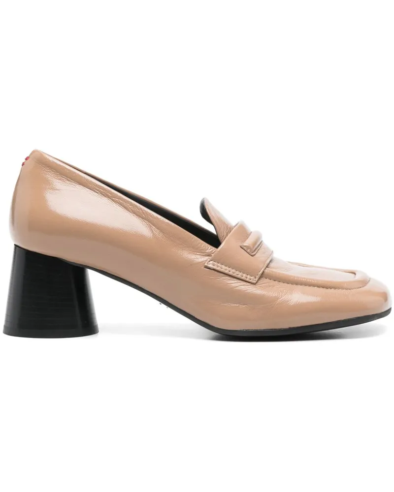 HALMANERA Pumps mit Lackoptik 60mm - Braun Braun