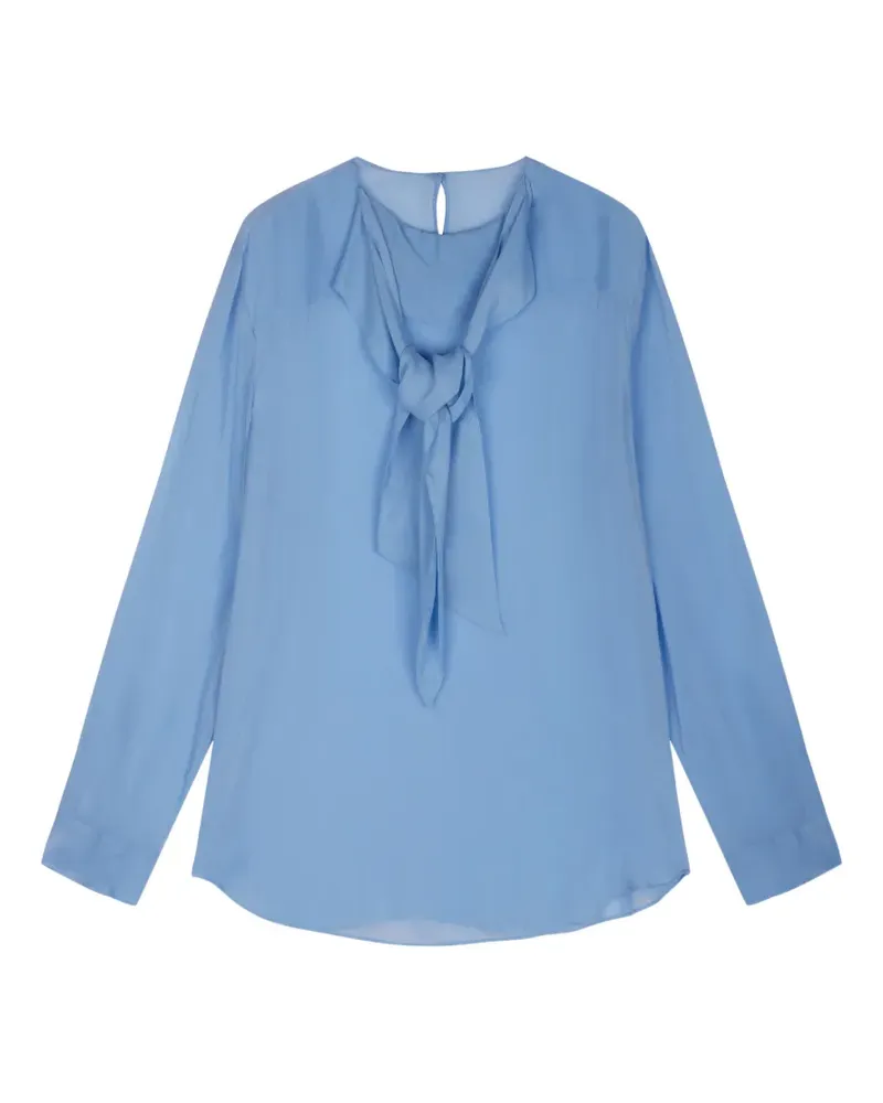 JNBY Bluse mit Schleifenkragen - Blau Blau