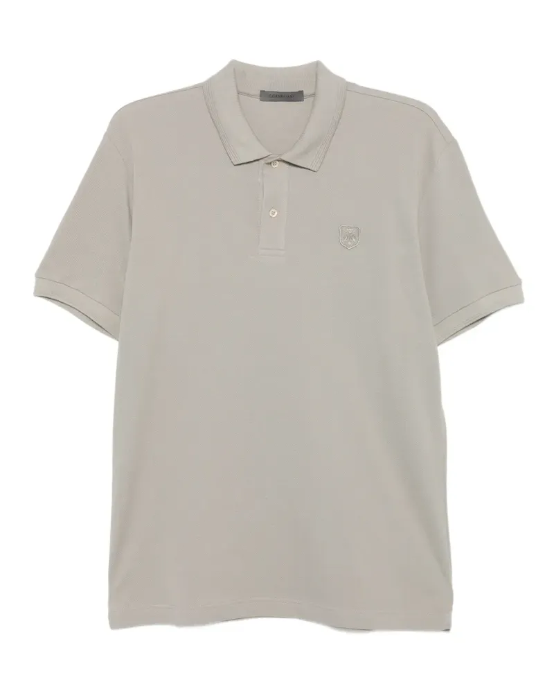 Corneliani Poloshirt mit Logo-Patch - Grau Grau