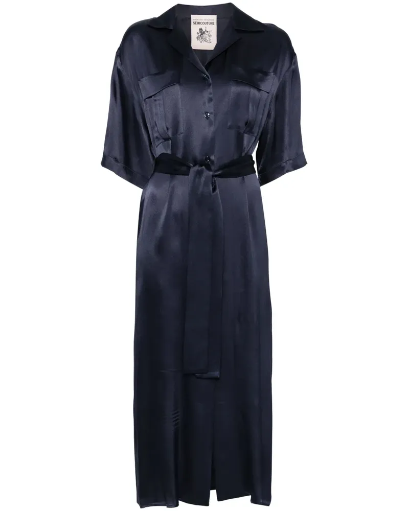 Semicouture Laetitia Midikleid - Blau Blau