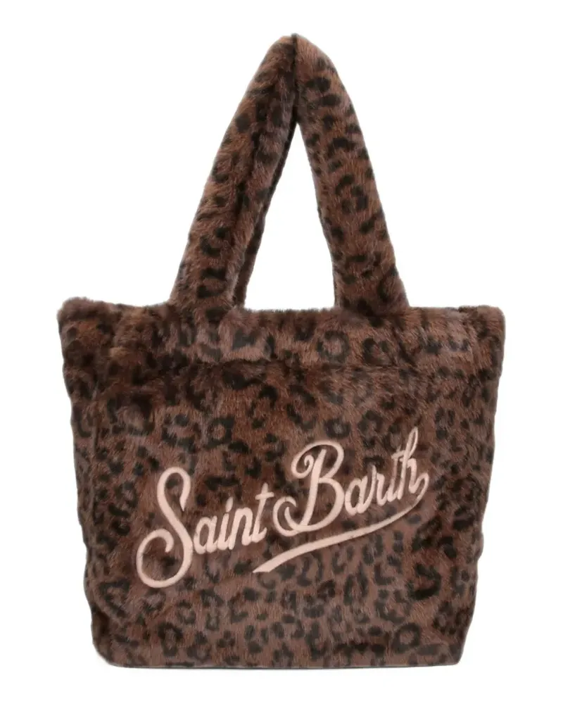 MC2 Saint Barth Colette Tote Bag aus Faux Fur mit Leopardenprint - Braun Braun