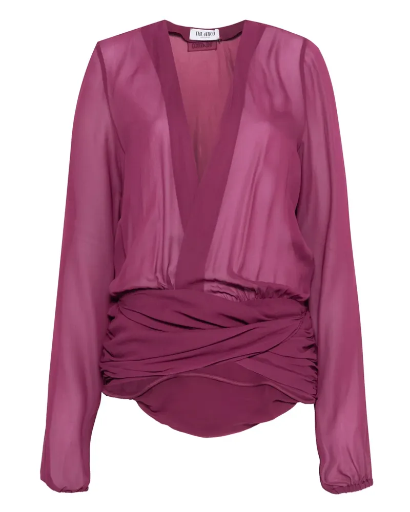 ATTICO Bluse mit V-Ausschnitt - Violett Violett
