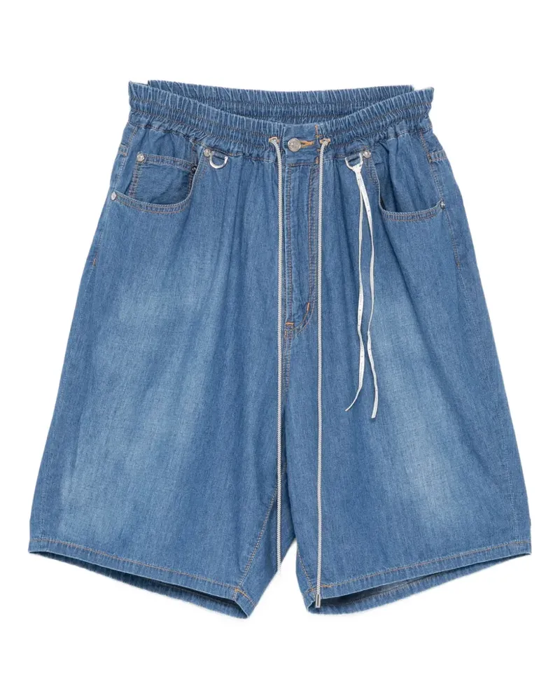 Mastermind Japan skull-patched drawstring shorts - Blau Blau