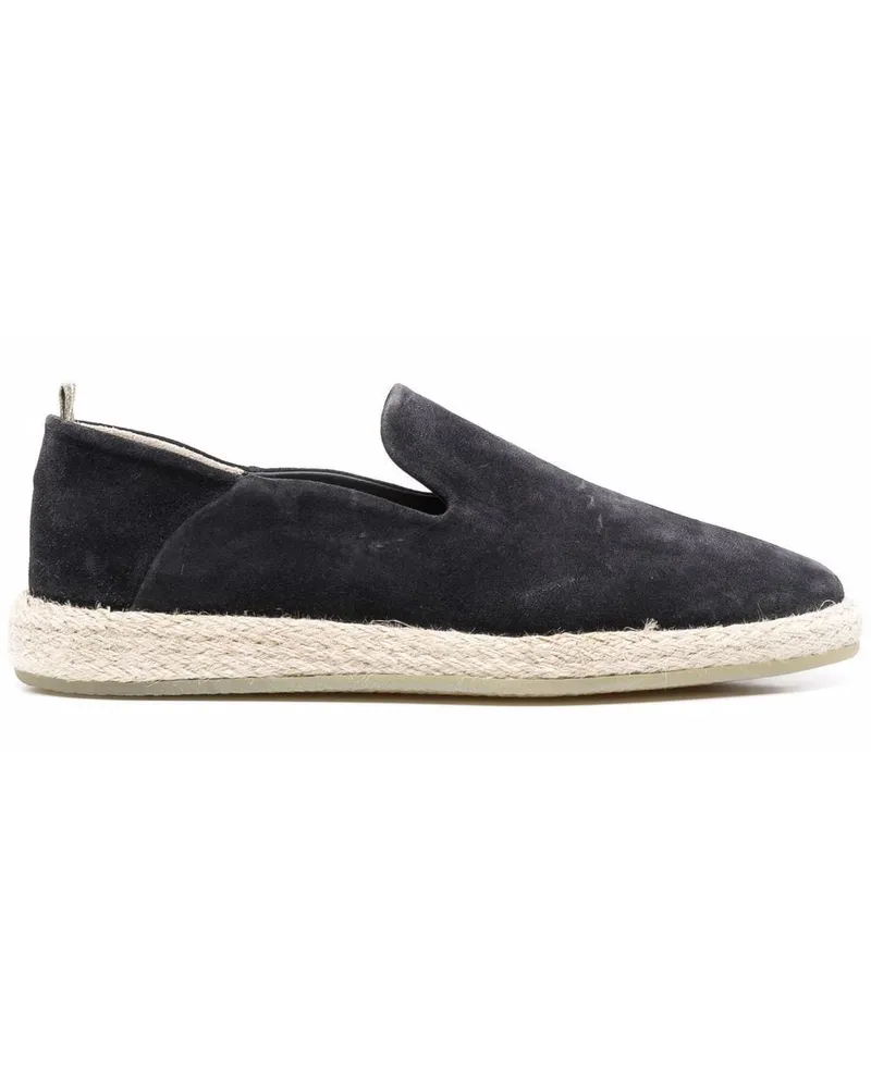 Officine Creative Italia Roped Espadrilles aus Wildleder - Schwarz Schwarz
