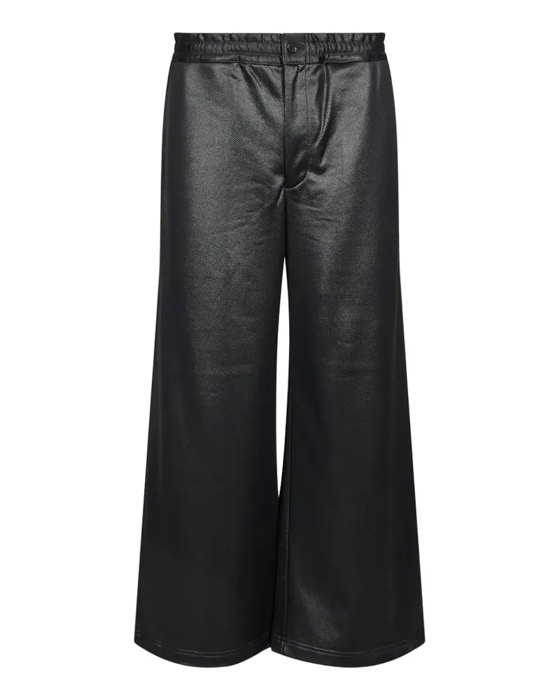 Comme des Garçons Wide-Leg-Hose mit perforierter Struktur - Schwarz Schwarz
