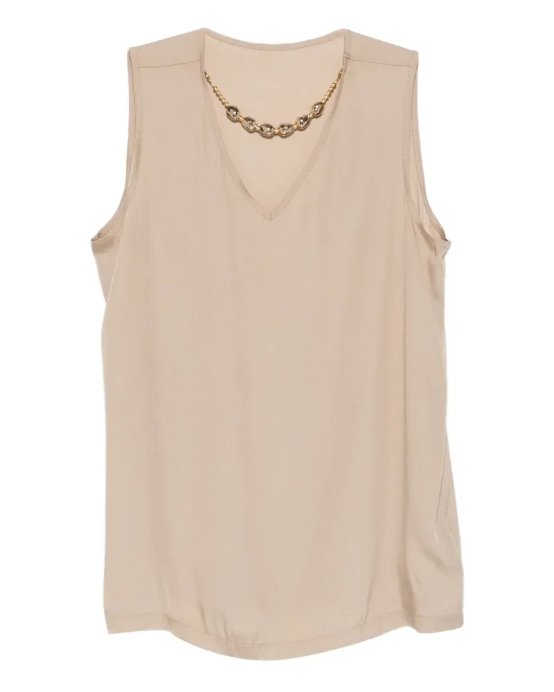 Fabiana Filippi Oberteil mit V-Ausschnitt - Nude Nude