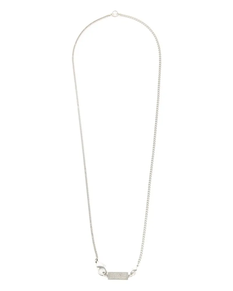 Maison Margiela Halskette mit Nummer-Motiv - Silber Silber