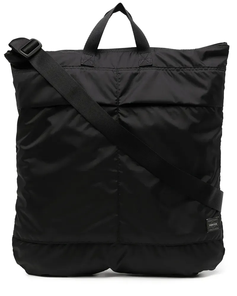 PORTER-YOSHIDA & CO Shopper mit Logo-Patch - Schwarz Schwarz