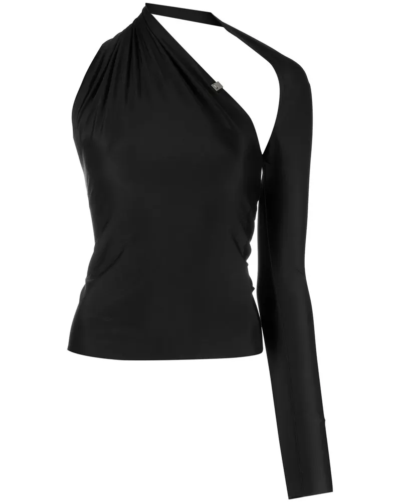1017 ALYX 9SM Asymmetrisches Top mit Cut-Outs - Schwarz Schwarz