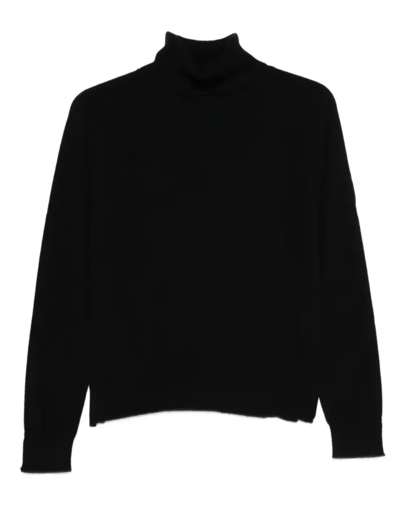 Gotha Langärmeliger Rollkragenpullover - Schwarz Schwarz