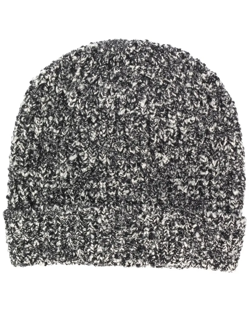 Dolce & Gabbana Grob gestrickte Mütze - Schwarz Schwarz