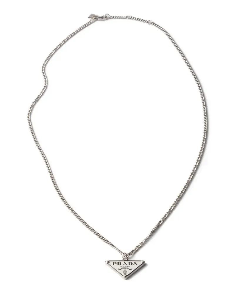 Prada enameled metal necklace - Silber Silber
