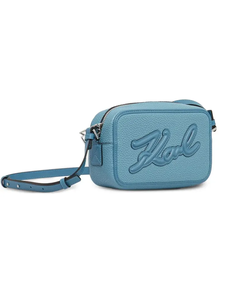 Karl Lagerfeld Umhängetasche mit Logo-Prägung - Blau Blau