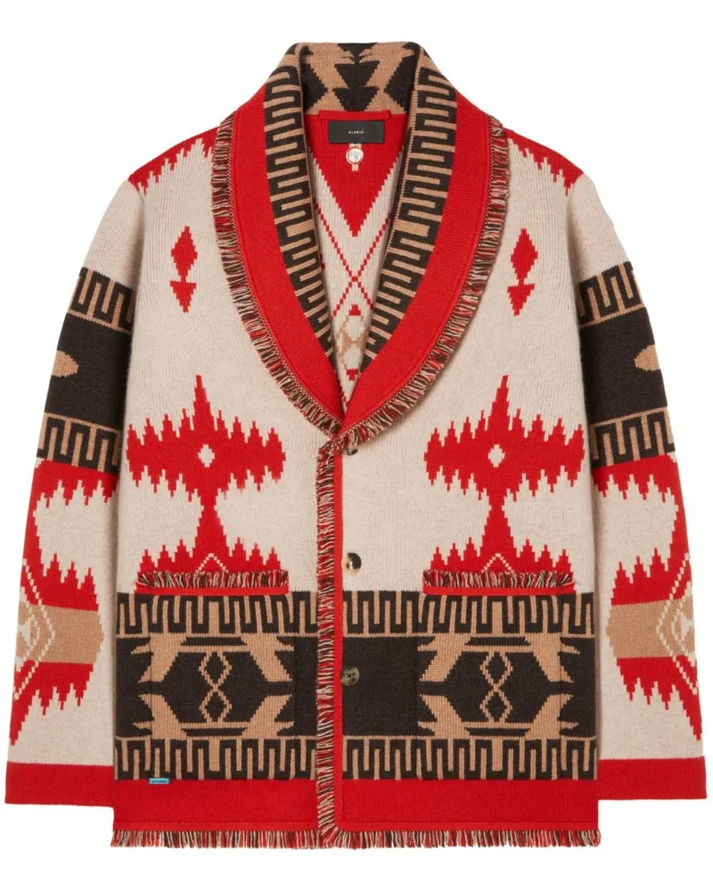Alanui Icon Cardigan mit Jacquardmuster - Rot Rot