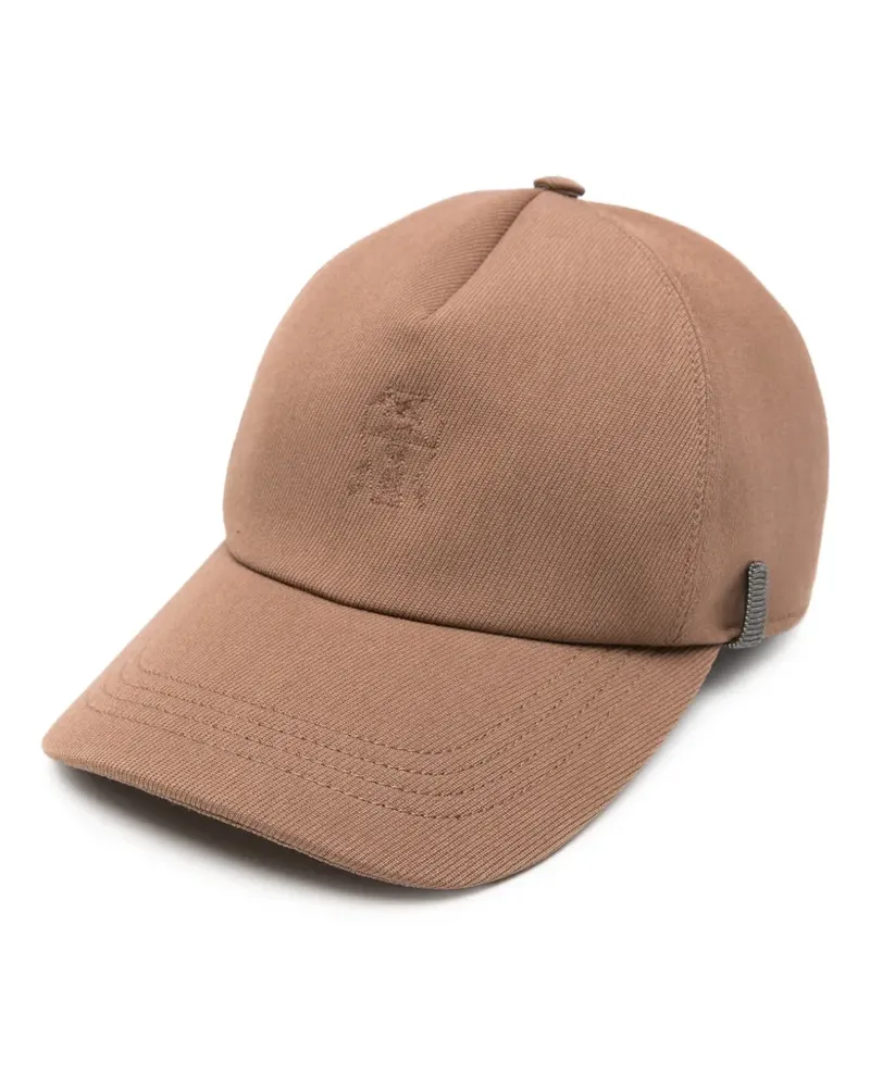 Brunello Cucinelli logo-embroidered cap - Braun Braun