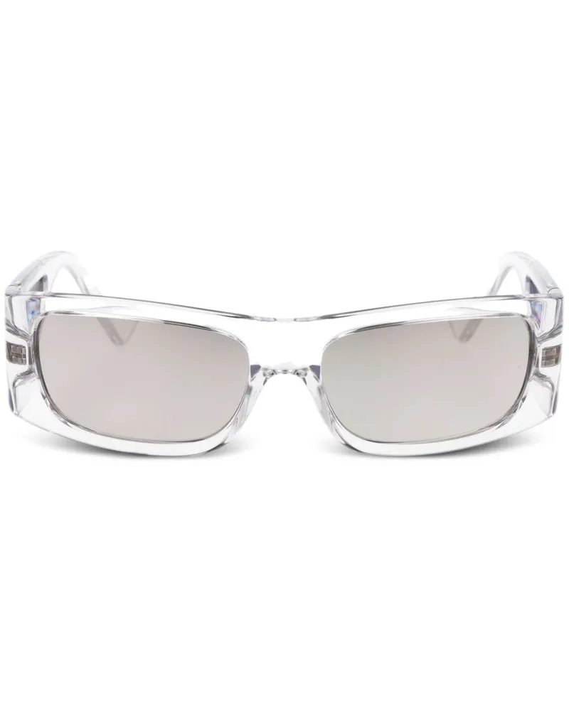 Versace Sonnenbrille mit Logo-Schild - Weiß Weiß