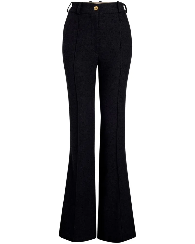 Patou Ausgestellte Tweed-Hose - Schwarz Schwarz