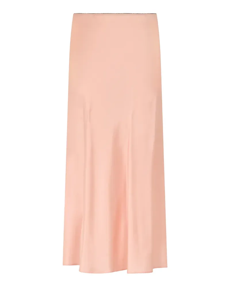 Roberto Collina satin A-line midi skirt - Orange Orange