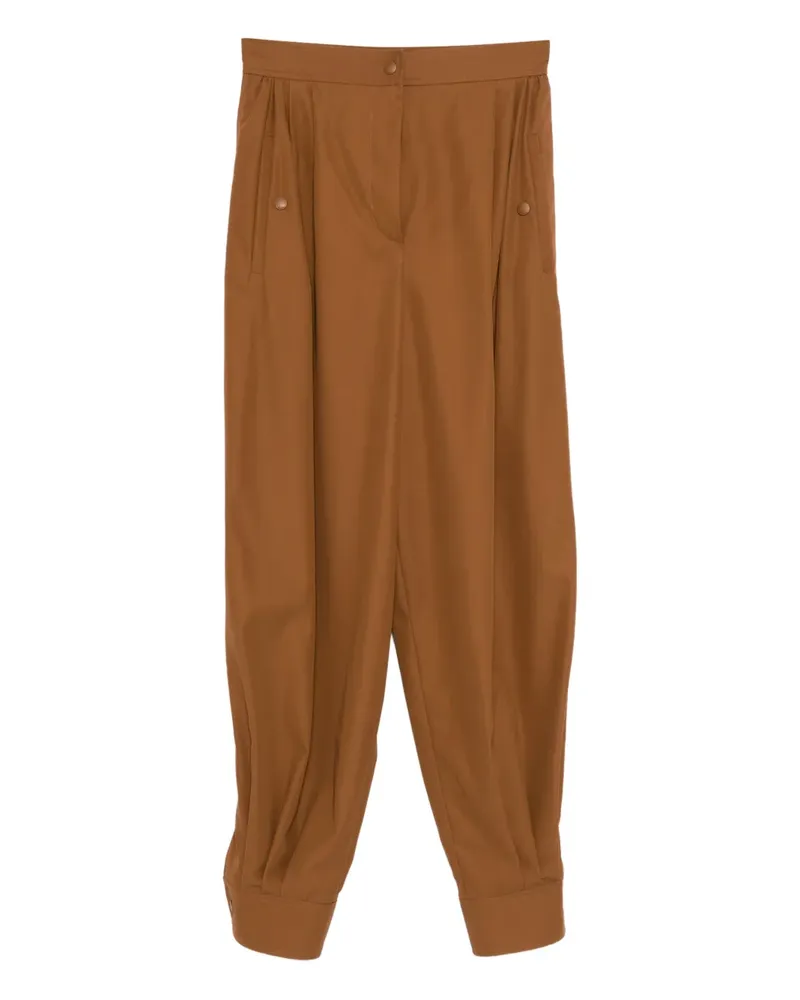 Max Mara Cargohose mit Falten - Braun Braun