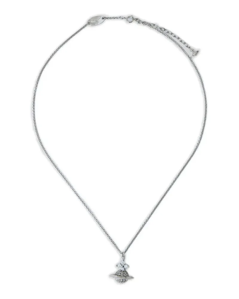 Vivienne Westwood Tiziana logo charm necklace - Silber Silber