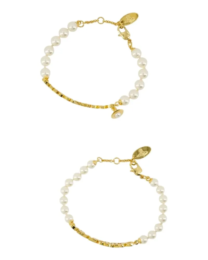 Vivienne Westwood Amelia Armbänder mit Perlenverzierung (2er-Set) - Gold Gold