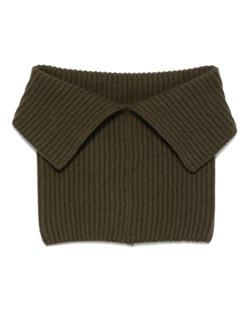 Uma Wang Gerippter Strickschal - Grün Grün