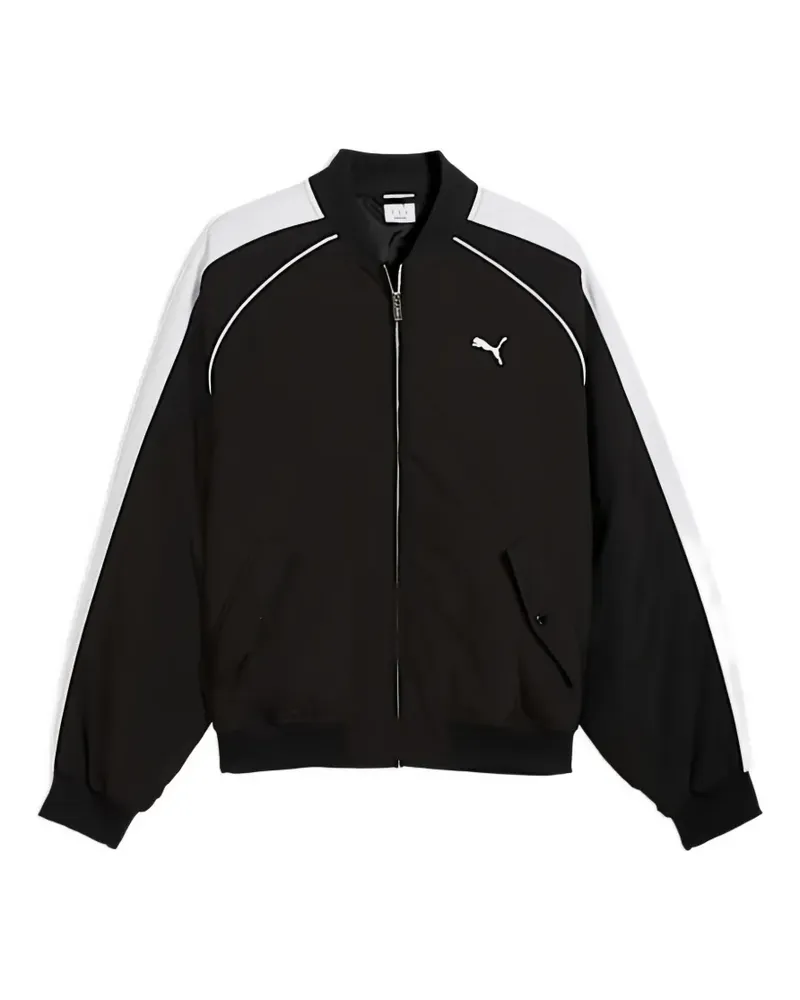 Puma T7 Bomberjacke mit Logo-Stickerei - Schwarz Schwarz